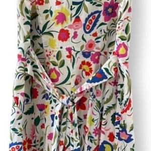 Boden sleeveless floral midi sweep dress